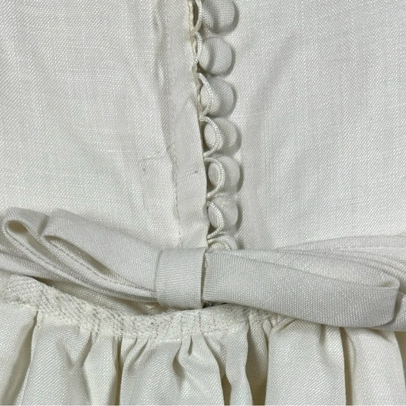 Alfred Angelo Vintage 60s? Wedding Dress Empire Waist Button-Up Union Tag XS - Picture 5 of 13
